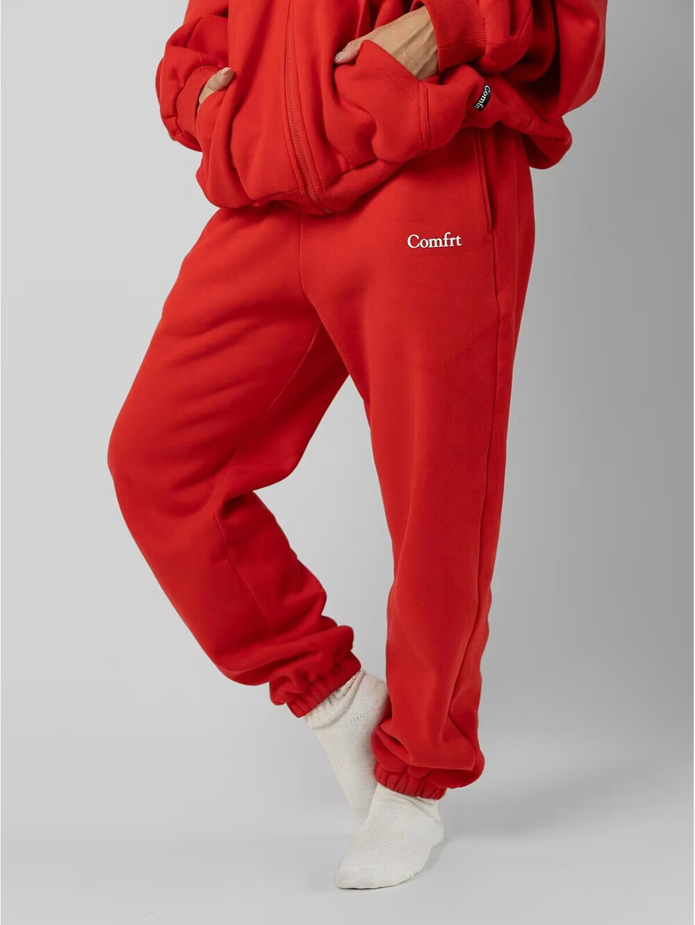 Cloud Sweatpants Crimson Red Unisex Fleece Joggers 3xl